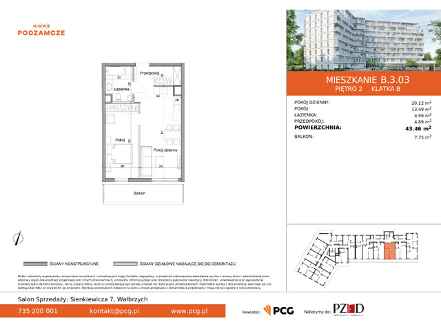 Mieszkanie w inwestycji Nowe Podzamcze, symbol B.3.03 » nportal.pl