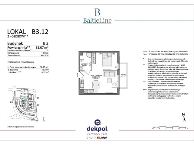 Mieszkanie w inwestycji Baltic Line, symbol B3.12 » nportal.pl