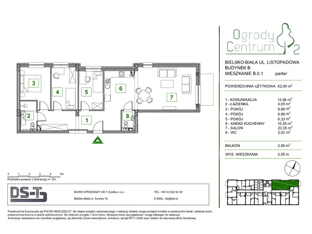 Mieszkanie w inwestycji Ogrody Centrum 2, symbol B.0.1 » nportal.pl