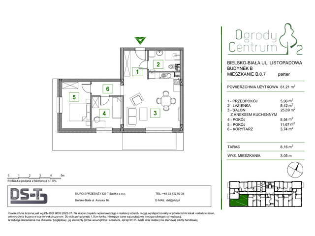 Mieszkanie w inwestycji Ogrody Centrum 2, symbol B.0.7 » nportal.pl