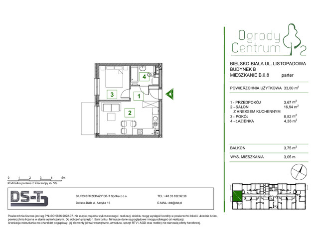 Mieszkanie w inwestycji Ogrody Centrum 2, symbol B.0.8 » nportal.pl