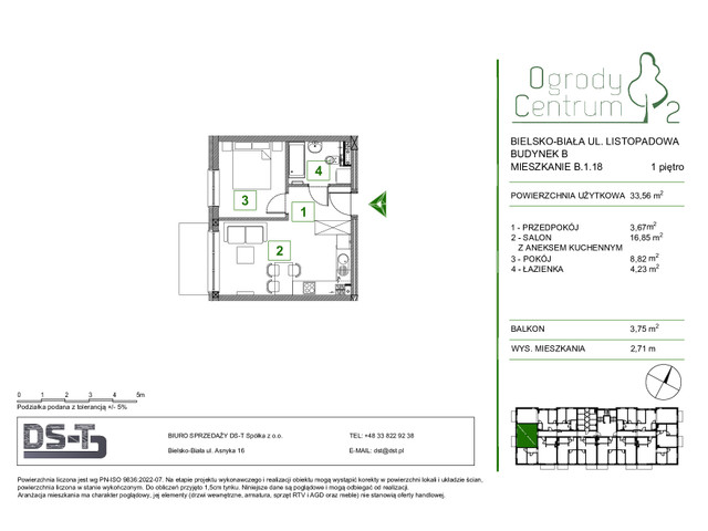 Mieszkanie w inwestycji Ogrody Centrum 2, symbol B.1.18 » nportal.pl