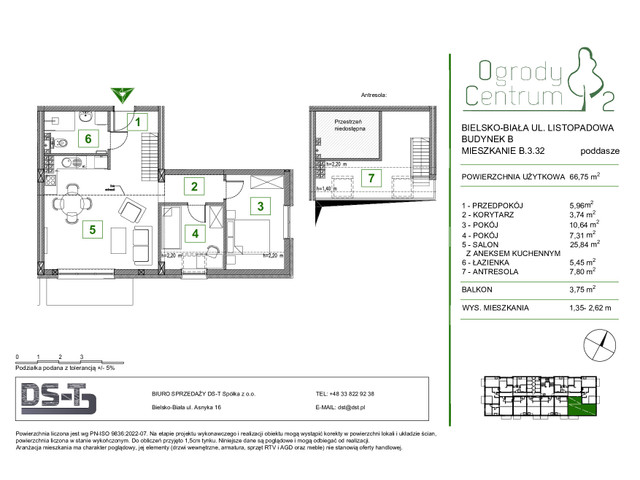 Mieszkanie w inwestycji Ogrody Centrum 2, symbol B.3.32 » nportal.pl