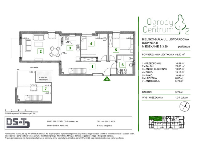 Mieszkanie w inwestycji Ogrody Centrum 2, symbol B.3.39 » nportal.pl