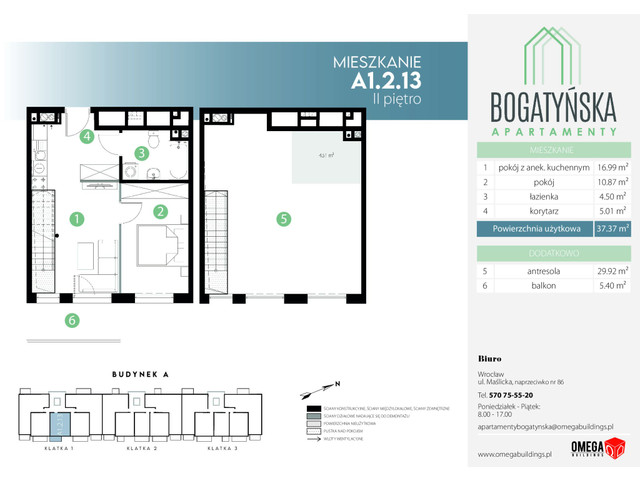 Mieszkanie w inwestycji Bogatyńska Apartamenty, symbol A1.2.13 » nportal.pl