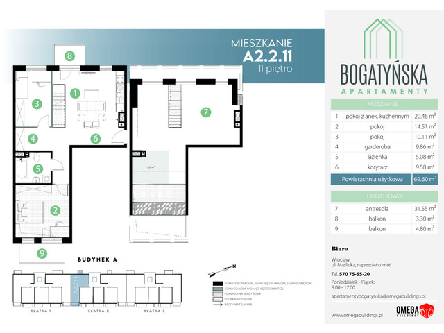 Mieszkanie w inwestycji Bogatyńska Apartamenty, symbol A2.2.11 » nportal.pl