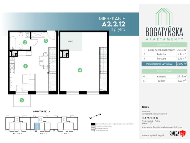 Mieszkanie w inwestycji Bogatyńska Apartamenty, symbol A2.2.12 » nportal.pl