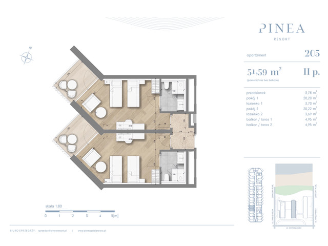 Mieszkanie w inwestycji PINEA Apartments | Apartamenty tuż pr..., symbol 205 » nportal.pl