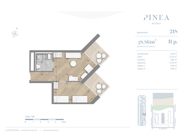 Mieszkanie w inwestycji PINEA Apartments | Apartamenty tuż pr..., symbol 218 » nportal.pl