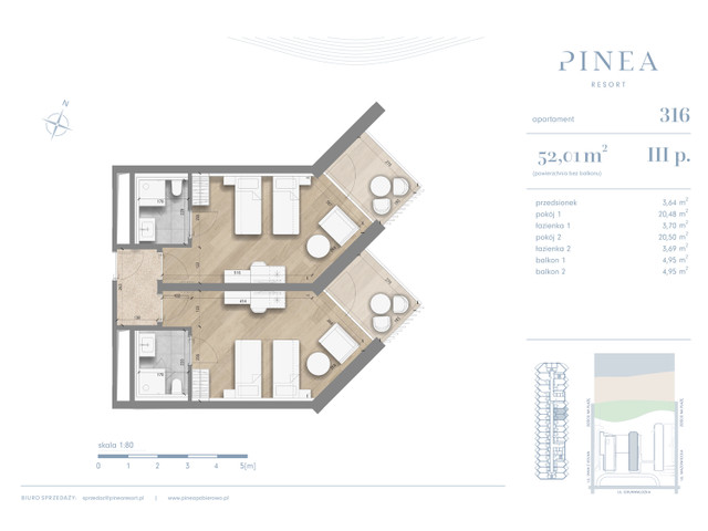 Mieszkanie w inwestycji PINEA Apartments | Apartamenty tuż pr..., symbol 316 » nportal.pl