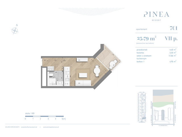 Mieszkanie w inwestycji PINEA Apartments | Apartamenty tuż pr..., symbol 701 » nportal.pl