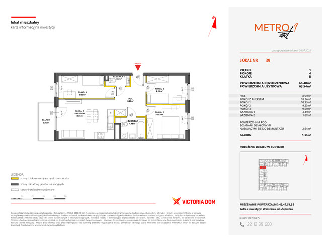 Mieszkanie w inwestycji METRO ART, symbol 9M.39 » nportal.pl