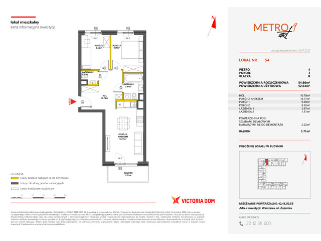 Mieszkanie w inwestycji METRO ART, symbol 9M.54 » nportal.pl