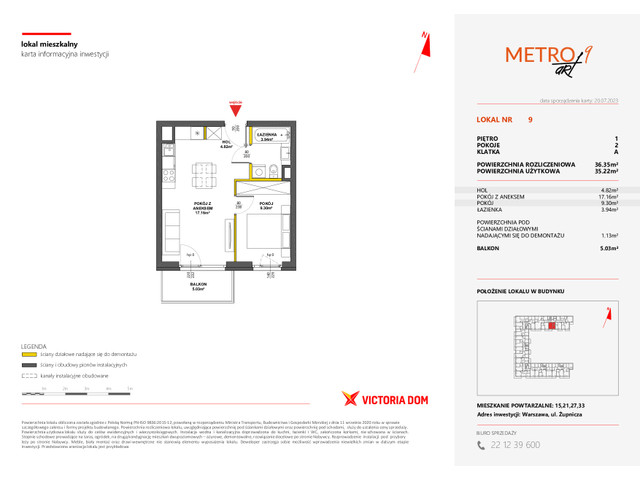 Mieszkanie w inwestycji METRO ART, symbol 9M.9 » nportal.pl