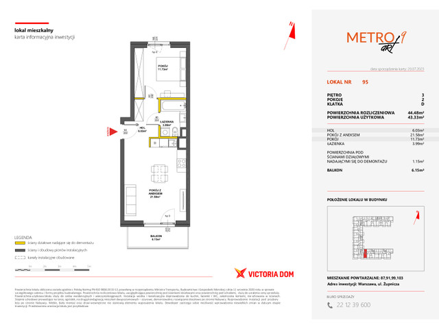 Mieszkanie w inwestycji METRO ART, symbol 9M.95 » nportal.pl