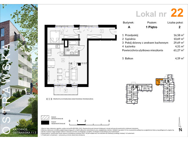 Mieszkanie w inwestycji Ostrawska 1, symbol A_M22 » nportal.pl