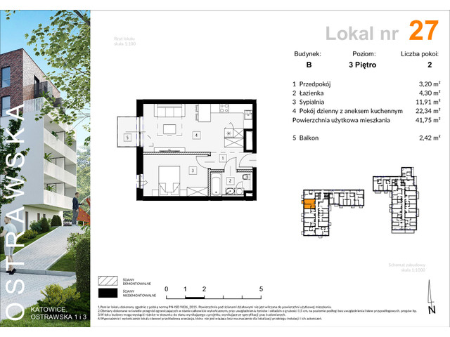 Mieszkanie w inwestycji Ostrawska 1, symbol B_M27 » nportal.pl