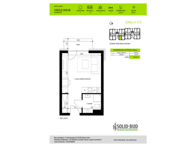 Mieszkanie w inwestycji Osiedle Skalne. Apartamenty z pompą c..., symbol 1/13 » nportal.pl