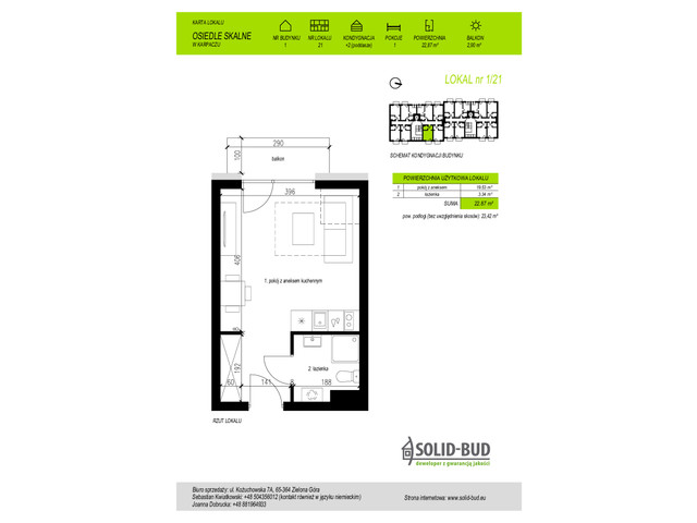 Mieszkanie w inwestycji Osiedle Skalne. Apartamenty z pompą c..., symbol 1/21 » nportal.pl