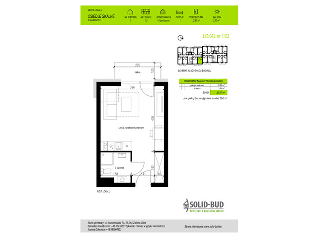 Mieszkanie w inwestycji Osiedle Skalne. Apartamenty z pompą c..., symbol 1/23 » nportal.pl