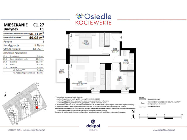 Mieszkanie w inwestycji Osiedle Kociewskie etap III, symbol C1.27 » nportal.pl