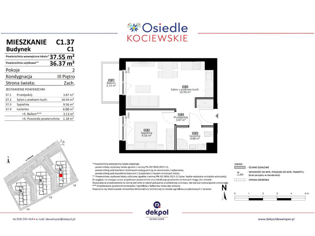 Mieszkanie w inwestycji Osiedle Kociewskie etap III, symbol C1.37 » nportal.pl