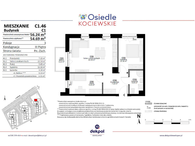 Mieszkanie w inwestycji Osiedle Kociewskie etap III, symbol C1.46 » nportal.pl