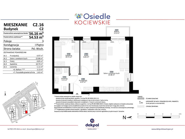 Mieszkanie w inwestycji Osiedle Kociewskie etap III, budynek Rezerwacja, symbol C2.16 » nportal.pl