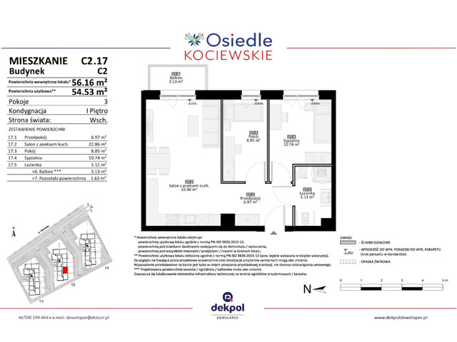 Mieszkanie w inwestycji Osiedle Kociewskie etap III, budynek Promocja!, symbol C2.17 » nportal.pl