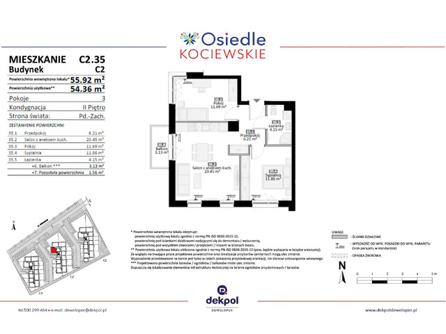 Mieszkanie w inwestycji Osiedle Kociewskie etap III, symbol C2.35 » nportal.pl