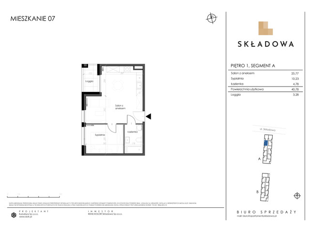 Mieszkanie w inwestycji Apartamenty Składowa, budynek Promocja, symbol A.7 » nportal.pl