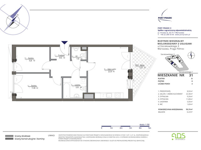 Mieszkanie w inwestycji Port Praski, symbol SIERAKOWSKIEGO.3_31 » nportal.pl
