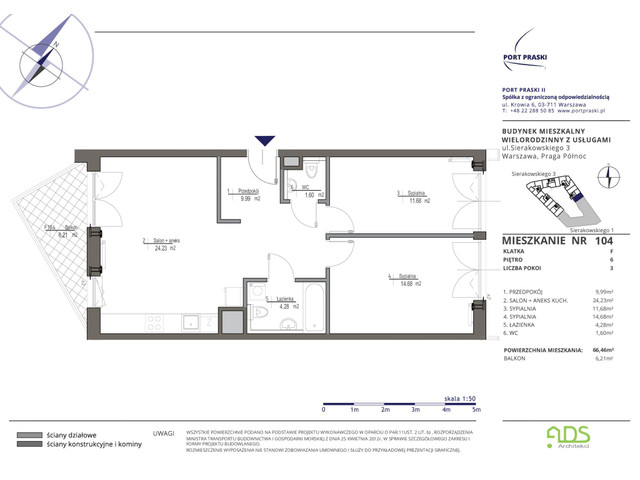 Mieszkanie w inwestycji Port Praski, symbol SIERAKOWSKIEGO.3_104 » nportal.pl