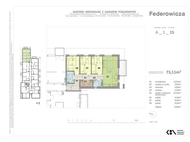 Mieszkanie w inwestycji Federowicza – Ruczaj Park, symbol A.15 » nportal.pl