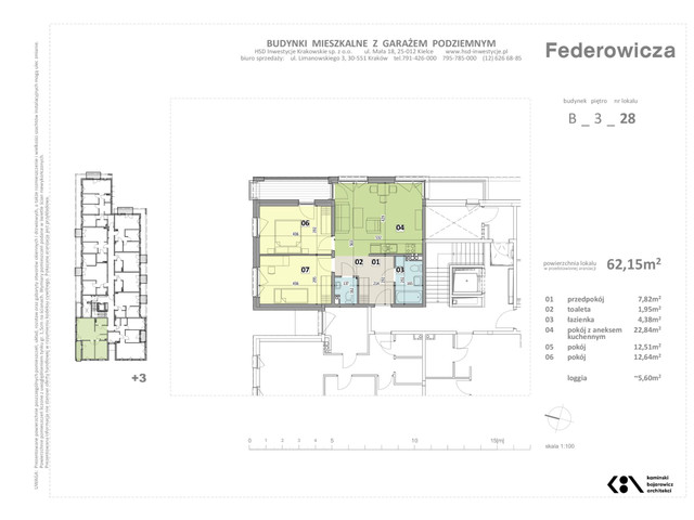 Mieszkanie w inwestycji Federowicza – Ruczaj Park, budynek Rezerwacja., symbol B.28 » nportal.pl