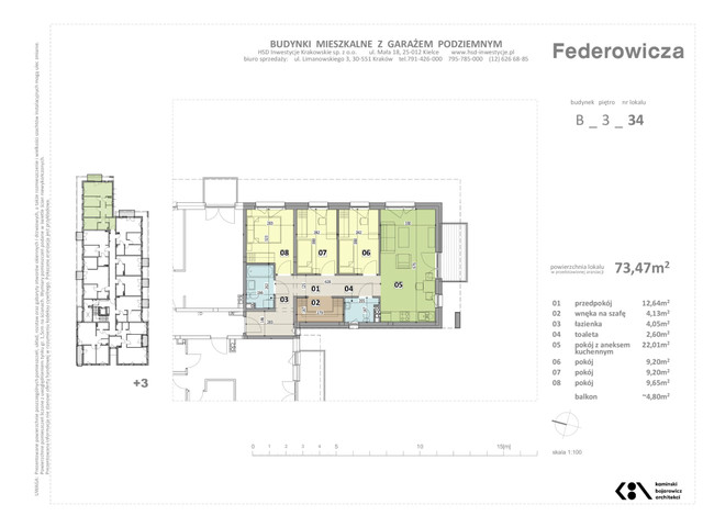 Mieszkanie w inwestycji Federowicza – Ruczaj Park, symbol B.34 » nportal.pl