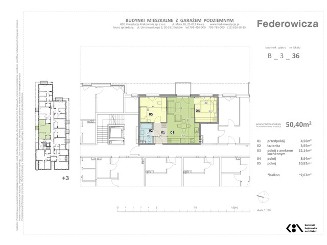 Mieszkanie w inwestycji Federowicza – Ruczaj Park, budynek Rezerwacja., symbol B.36 » nportal.pl