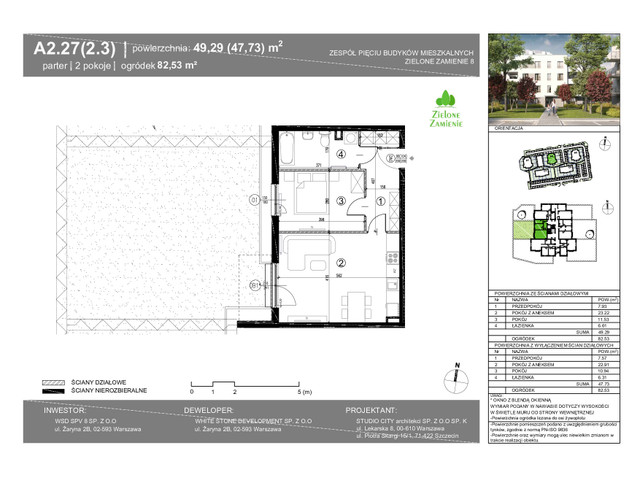 Mieszkanie w inwestycji Zielone Zamienie Etap VIII, symbol A2_27 » nportal.pl