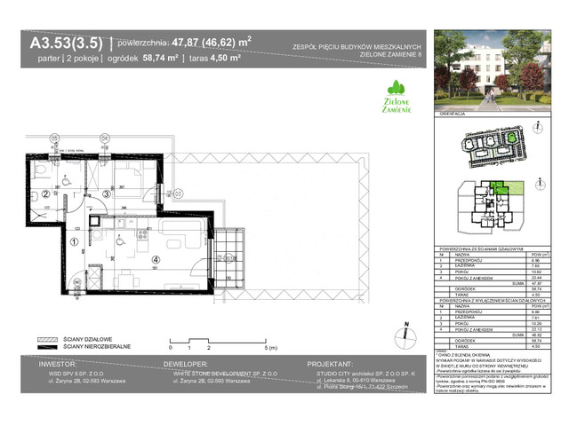 Mieszkanie w inwestycji Zielone Zamienie Etap VIII, symbol A3_53 » nportal.pl