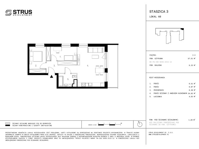 Mieszkanie w inwestycji Staszica 3, symbol A8.P.I » nportal.pl