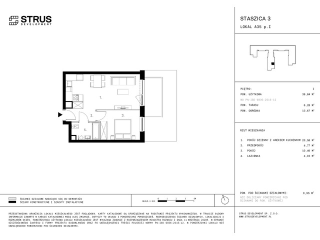 Mieszkanie w inwestycji Staszica 3, symbol A35.P.I » nportal.pl