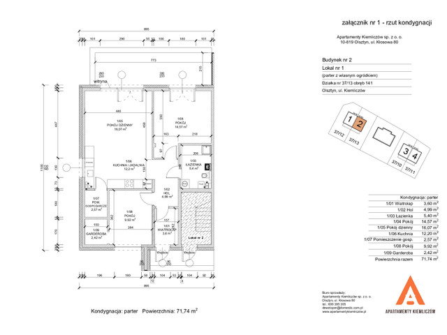 Mieszkanie w inwestycji Apartamenty Kiemliczów, symbol B2/L1 » nportal.pl