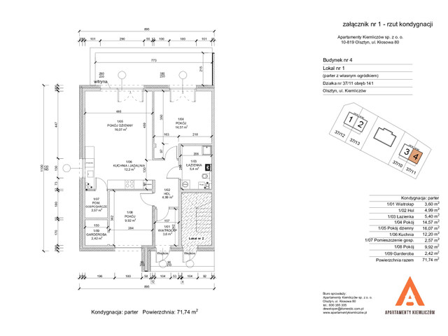 Mieszkanie w inwestycji Apartamenty Kiemliczów, symbol B4/L1 » nportal.pl