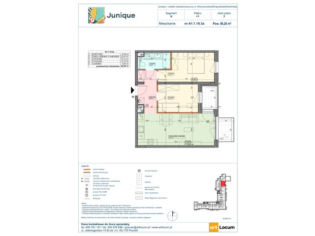 Mieszkanie w inwestycji JUNIQUE, symbol A1.1.10.3a » nportal.pl
