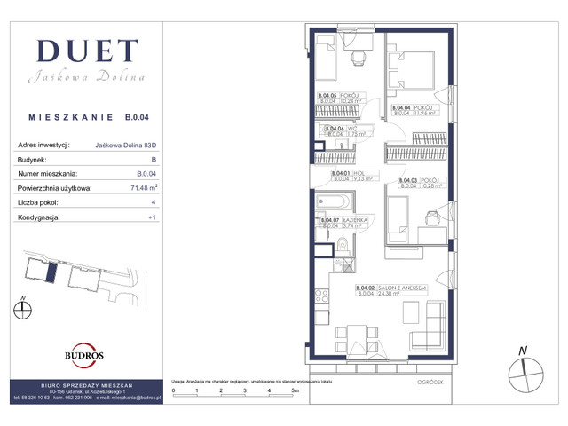 Mieszkanie w inwestycji Duet Jaśkowa Dolina, symbol B.0.04 » nportal.pl
