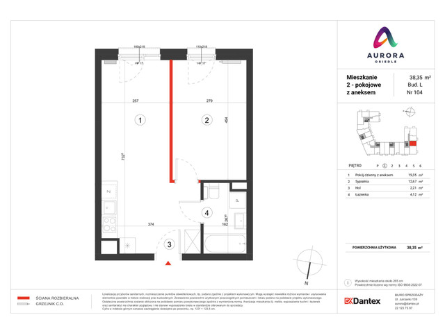 Mieszkanie w inwestycji Osiedle Aurora, symbol A-L1-LM-104 » nportal.pl