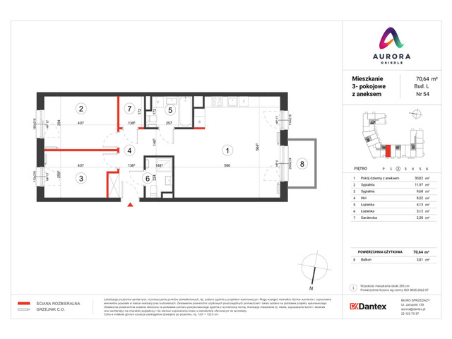 Mieszkanie w inwestycji Osiedle Aurora, symbol A-L1-LM-54 » nportal.pl