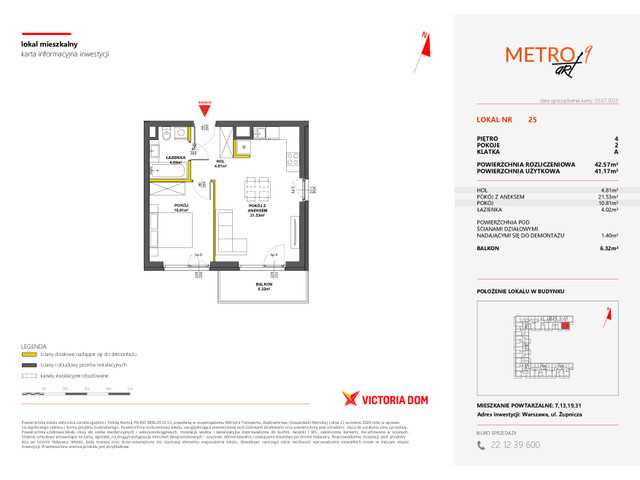 Mieszkanie w inwestycji METRO ART, symbol 9M.25 » nportal.pl
