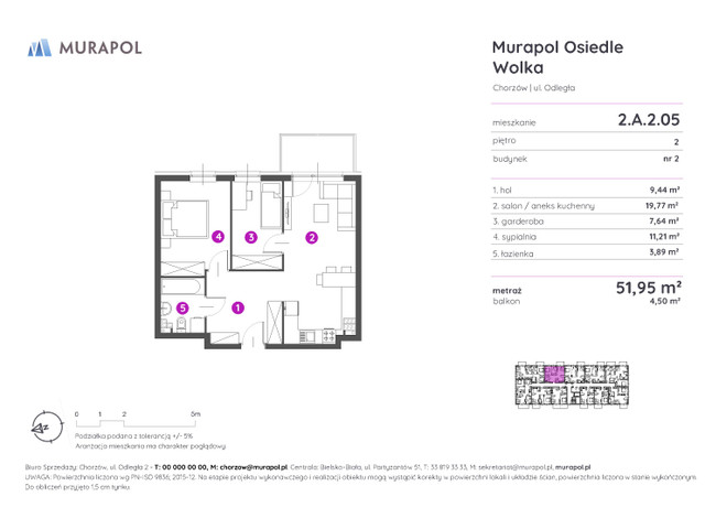 Mieszkanie w inwestycji Murapol Osiedle Wolka, symbol 2.A.2.05 » nportal.pl