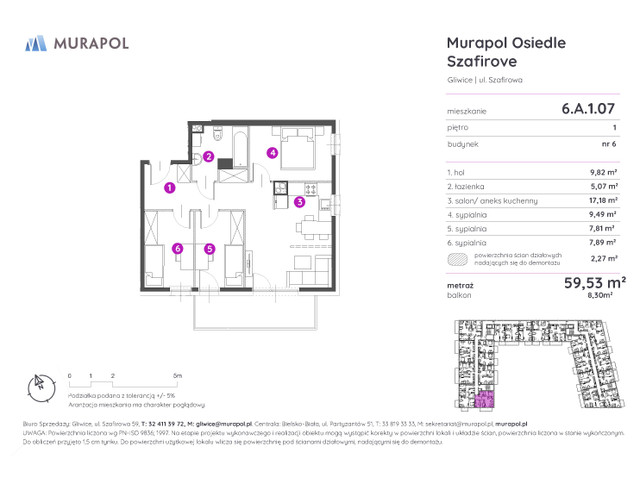 Mieszkanie w inwestycji Murapol Osiedle Szafirove, symbol 6.A.1.07 » nportal.pl